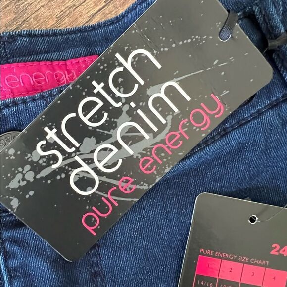 Pure Energy 24 Dark Blue Stretch Skinnies Jeggings feel Sz 24 /3X  NWT🏷 - Picture 12 of 15